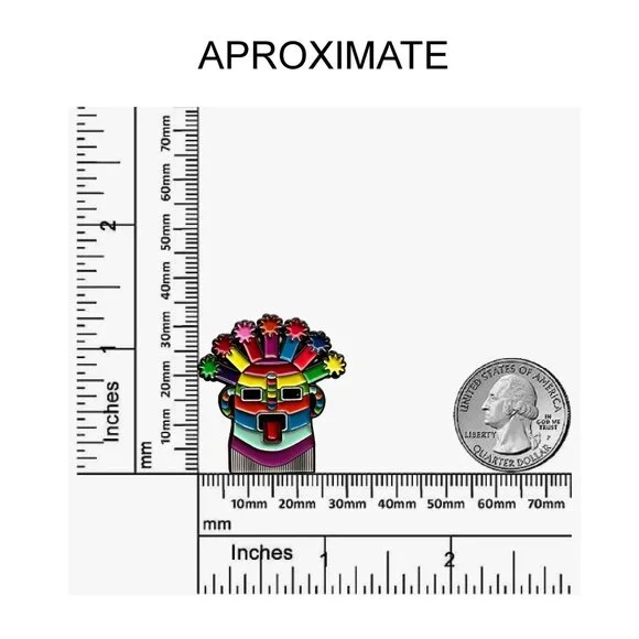 🤩Enamel Pin Mask Exotic Aya Incas Ecuador Inti Raymi Multicolor Diablo Huma New - Picture 7 of 7